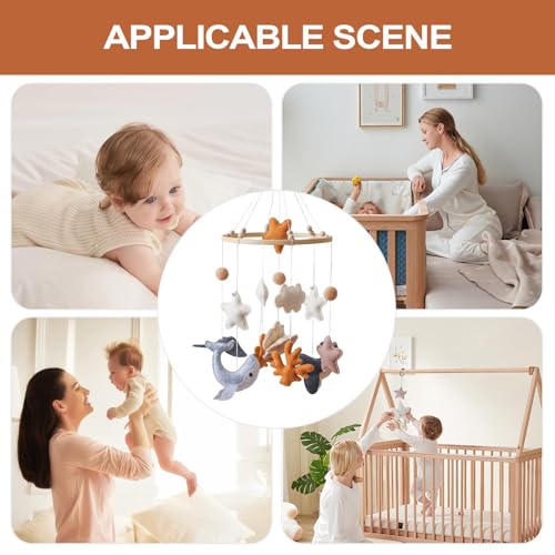 Mobile de lit bébé en feutre de qualité supérieure pour décoration de berceau - 4