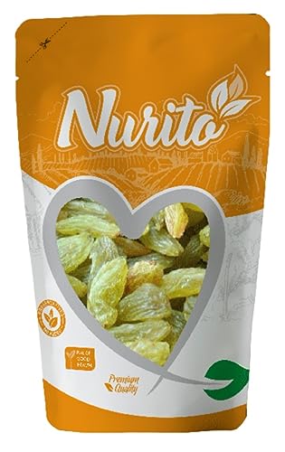 Image of Nurito Kishmish (Green Raisins) 250 Grams - Hari Darakh | Green Raisns Nutrient-Rich Superfood for Energy |Hari Kishmish Rich Source of Potassium & Dietry Fiber - This seedless Kishmish is the Best Snack for Every Age Group | Kishmish | Delicious Snack