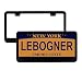 lebogner Car License Plate Frames, 2 Pack Matte Aluminum Auto Plate Frames, Will Fit Standard US Plates, 2 Hole Stainless Steel Black Unbreakable Frames to Protect Plates, Mounting Hardware Included