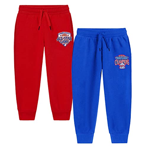 Image of Trampoline Kids Cotton Blend Trackpants Pack of 2 with Drawstrings & Ribbed Cuffs | Vibrant Printed Joggers for Boys & Girls | Soft Waistband & Side Pockets | Everyday Comfy Wear