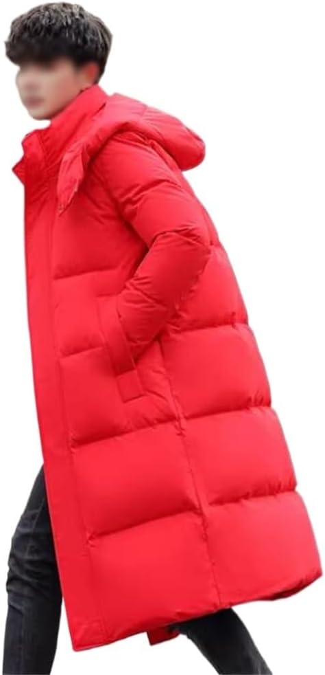 Thighten Leisure Cold Coat Down Jacket Men Long Over The Knee Winter Size