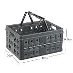 Sunware Square Folding Box 32 Litre with Handle Anthracite Black Colour - Image 3