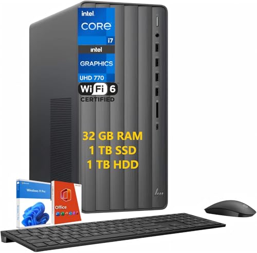 HP Envy rWlXfXNgbvRs[^[AIntel 20-Core i7-14700(ő5.4GHz)A32GB RAMA1TB SSDA1TB HDDAIntel UHD Graphics 770ATower PCAWi-Fi 6AWind