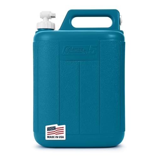Coleman Chiller 5-Gallon Water Container with Spigot & Carry Handle Heavy-Duty Water Jug & Carrier for Camping Tailgating Parties Emergencies & More