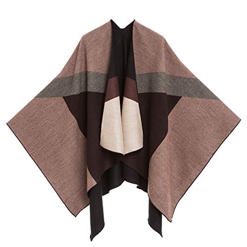 MELIFLUOS DESIGNED IN SPAIN Women's Shawl Wrap Poncho Ruana Cape Cardigan Sweater Open