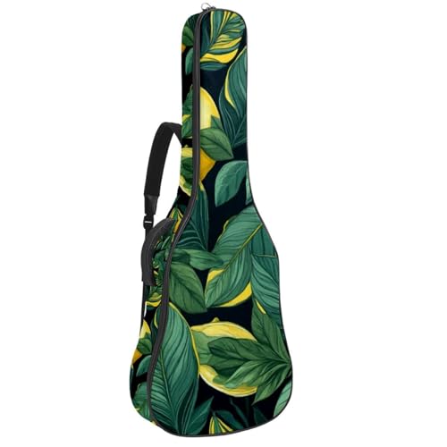 Borsa per chitarra da 104 cm doppia tracolla regolabile custodia per acustica per con albero di limone impermeabile panno Oxford spesso spugna Albero Limone verde