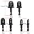6pcs HVAC Repairing Set Air Conditioner Copper Tube Expander Swaging Tool Manual Pipe Swage Expander Drill Bit Soft Copper Tubing Bit with 1/4'', 3/8'', 1/2'', 5/8'', 3/4'', 7/8' Bits