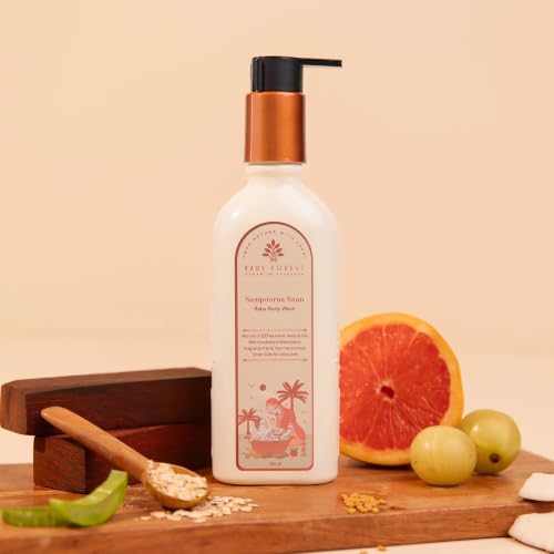 Image of Baby Forest Sampoorna Snan Baby Body Wash | 10 Ayurvedic Herbs | Tear-Free Formula | Natural Hydration for Baby | Vegan | Cruelty-free | Plant-Based Formulation | 200 ml