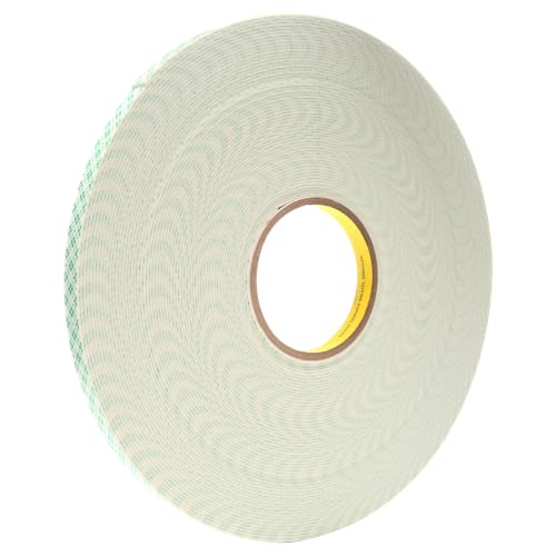 Image of 3M Double Coated Urethane Foam Tape 4026, 19 mm x 33 m, White, 1 x Roll