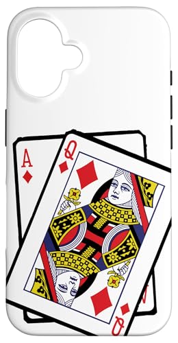 Ace & Queen of Diamonds 21st Birthday Twenty One Years Old �X�}�z�P�[�X iPhone 16 �p
