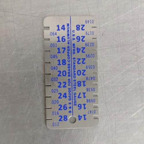 Instrumento medidor de espesor de acero inoxidable con dos escalas, esencial para medir el espesor de láminas de aluminio en el hogar miniatura 4
