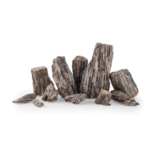 Acuario Rock Fish Tank Decoración Pizarra 100% Natural Ideal para Cuevas Madera Piedra 15kg Set Cover