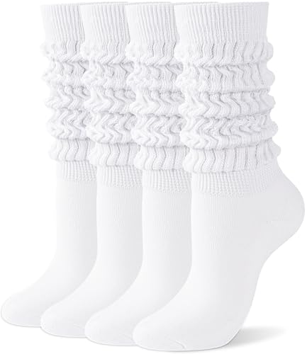 HONGTEYA Slouchy Socks for Women Slouch Scrunch Knee High Boot Soft Long Socks Cozy Crew Sock Leg Warmers Size 5-11