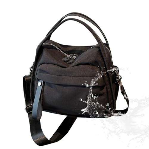 YAOPIU Handtassen voor dames, draagtas, effen, modieuze schoudertas als reishandtas, voor dames, meisjes, school, reizen, dagelijks gebruik, weekend, fitness, picknick, pendelen, zwart, Siehe