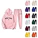Figdews sport outfit damen set,Damen Jogginganzug Set Sweatshirt mit Hose Elegant Freizeitanzug,Sport Hosenanzug Langarm Hoodie Hausanzug