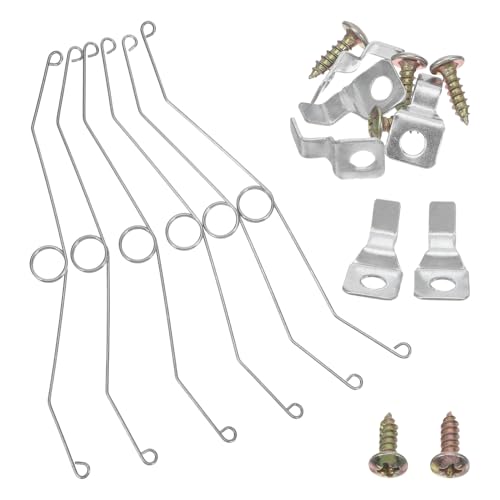 SMASOLO �X�e�����X���X�v�����O�N���b�v �ʋC���J�o�[�p�r�C�t�@���O�������t������ �������C�� �݂�V�䃌�W�X�^�[�p�������i �É��݌v���C�ϐ� DIY�����e�i���X���� 6�Z�b�g