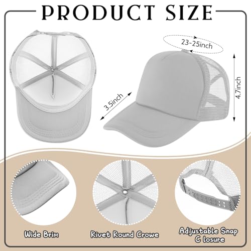 Image of 40 Pack Sublimation Blank Trucker Hat Bulk Wholesale Mesh Baseball Cap for Women Men DIY Hat Bar Party