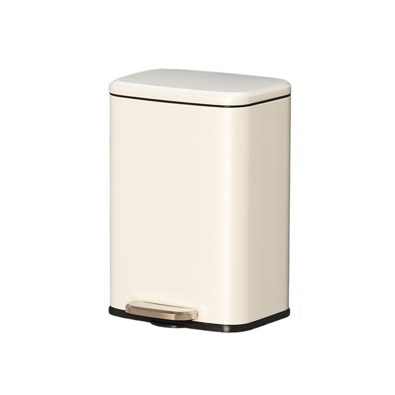 guiling-1986 Trash Can Foot operated trash cans for bathrooms and offices Garbage Can(Beige)