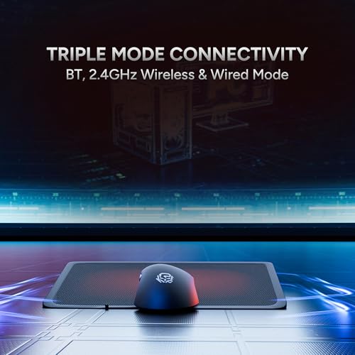 Image of KARNAGE by EVM Templar Tri-Mode Wireless RGB Gaming Mouse | 16000 DPI | 65g Lightweight | BT + 2.4G + Wired | 14 RGB Modes | Advance Software | 1000Hz Polling | PC /Mac | Black | 2 Years Warranty