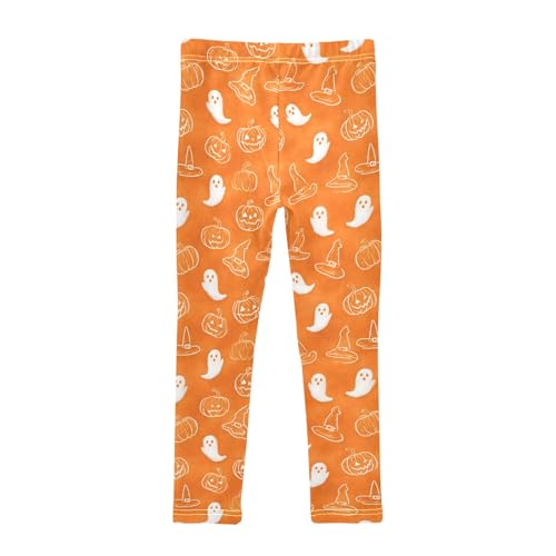 senya Girls Printed Leggings Yoga Pants The Pumpkin Witch's Hat Ghost Pattern for Kids in 4t to 10 Years, 4T2