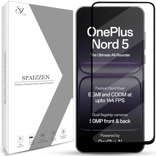 Image of Military-Grade Tempered Glass Screen Protector Compatible for NAME with Edge to Edge Coverage and Easy Self Installation kit (A-OnePlus Nord 5 5G)