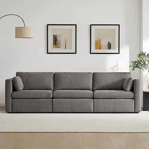 Image of CHITA 112 inch Modular Sectional Sofa, 3 Seat Modular Couch, Grey