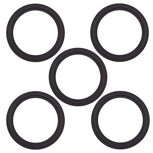 Image of DERNORD 2 inch Buna-N (NBR) Sanitary Gasket Fits Tri-Clover Type Ferrule (Pack of 5)