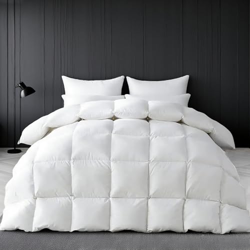 Luxurious Goose Feather Down Fiber Comforter Full