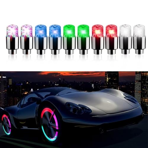 6 Pack 2025 Nuevas Luces de Válvula de Bicicleta Multicolor Lámpara LED para Ruedas de Bicicleta, Carro y Motocicleta miniatura 5
