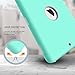 Hocase Compatible with iPad 5th/6th Generation Case, High-Impact Shock Absorbent Dual Layer Silicone+Hard PC Bumper Protective Case - Teal/Grey