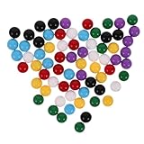 VILLFUL 70 Stück Teiliges Bunte Kunststoff murmeln Feste Bunte Kugeln für Mathematik Lernspielzeug zum Zählen und Wahrscheinlichkeitsunterricht Grundschule