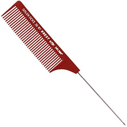 Krest Combs Goldilocks Coarse Long Tooth Rattail Comb 8 1/4 - G36 by Krest