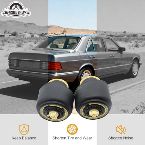 LUFASODERLING 2 Stück Luftbalg Hinten für BMW 5er F07 GT F10 F11 535i 535iX 530d 530dX 550i 550iX Gran Turismo 37106781827 37106781828 37106781843 37106781844 37106784378 37106784380