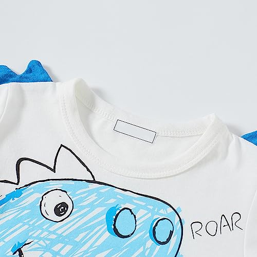 Toddler Kids Cute Dinosaur Print Shirts Tops Summer Short Sleeve Crewneck Tshirt Trendy Causal Loose Tees Shirt2