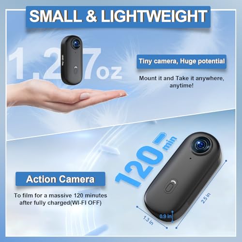 FHD 1080P Thumb Action Camera,POV Cameras Wearable Small Body Camera,Portable Vlogging Hands-Free POV Recording Sport Action Video Cam, Helmet Cam for Pet Walking,Cycling, Motorcycle(32GB,Black) - Image 2
