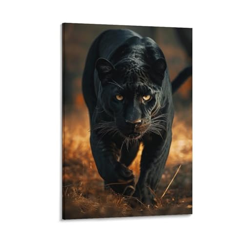 DHBANEIOK Pantera negra Cuadros En Lienzo Decoracion De Pared Modernos Mural Para Salon,Dormitorio,Baño,Comedor 24x36inch(60x90cm)