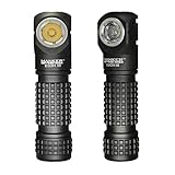 Manker E03H III Rechargeable Headlamp Pocket Mini Flashlight with Clip - 90 Degree EDC Right Angle Flashlight with Headband and Magnet Tail (4000K High CRI 519A, Black)