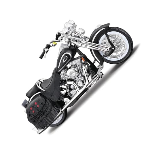 Moto miniature Harley Davidson 1999 FLSTS Springer 1:18 en métal injecté haut de gamme