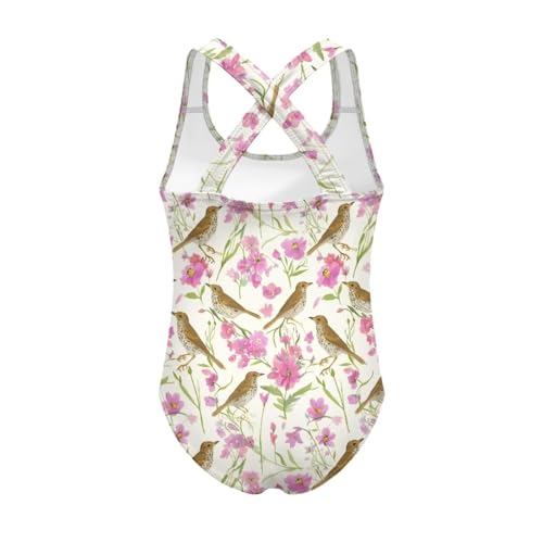 Girls' Adorable Print One-Piece Swimwear, Cross-Back Strap, Soft, Breathable, Light, Ideal Gift for Children's Day2