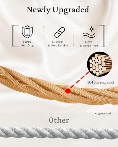 Image of Marble Beaded Phone Wrist Strap,Detachable Phone Bracelet Strap with Tether Tab,Hands-Free Wristlet Strap (Beige)