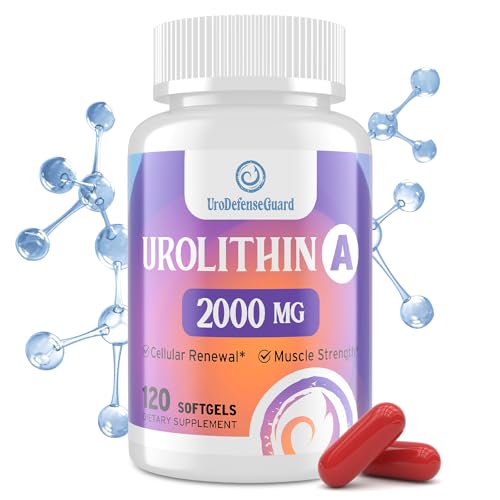 Image of UroDefenseGuard Urolithin A Supplement 2000mg for Men Women - 120 Softgels (1 Bottle)