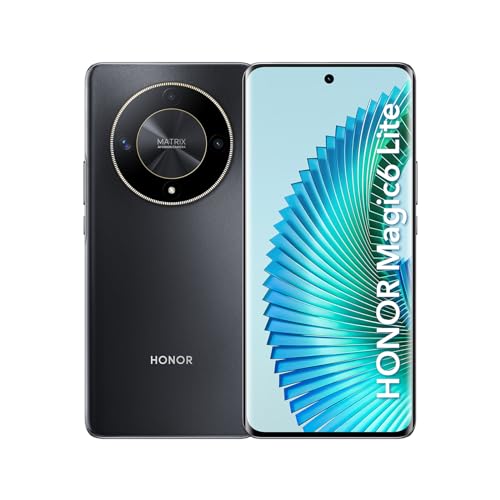 HONOR magic6 Lite 5G Smartphone,6.78 Pulgadas AMOLED 108MP Cámara Principal Snapdragon 6 Gen 1 Android 13 8GB+256GB Dual sim Negro Medianoche