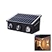 Homehop Solar up and Down led Lights for Outdoor Home Garden Wall Step Decorative Waterproof Lamp auto on Off (ABS