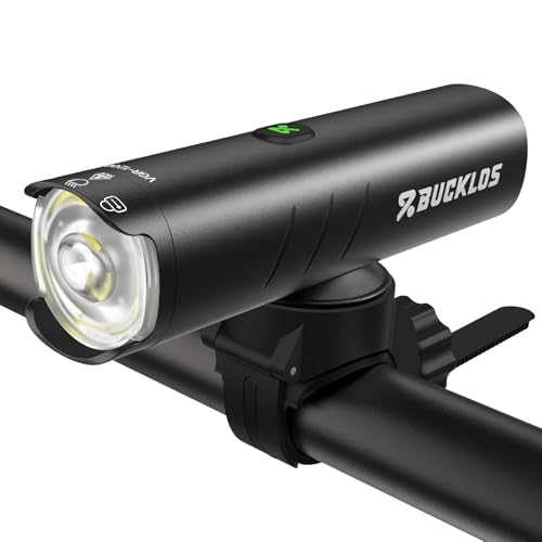 Phares de vélo LED BUCKLOS rechargeables 1500 lumens étanches pour cyclisme nocturne