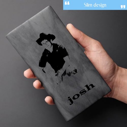 Personalized Long Slim Wallet For Men - Custom Men's RFID Blocking Trifold Wallets - Engraved Christmas & Birthday Gifts2
