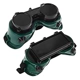 Operitacx 2 Stück Welding Goggles mit Doppeltem Klappdesign Schutzbrille für Schweißer Augenschutz gegen Strahlung und Spritzer Komfortabel und Langlebig für Sicheres Schweißen und Einfache