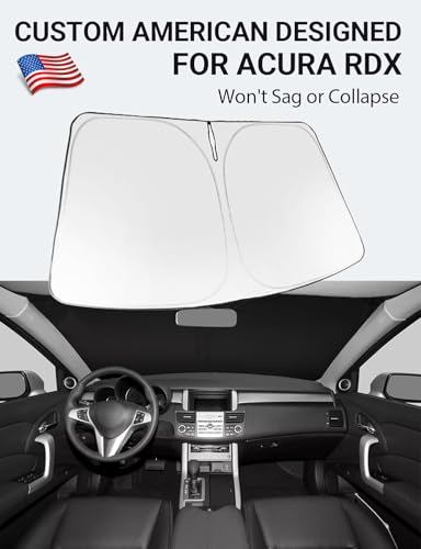 Image of Proadsy 2026 Upgrade Windshield Sun Shade Custom Fit 2007-2012 RDX Acura RDX Foldable Front Sunshade Protector Sun Visor Blocks UV Rays Keep Car Cooler