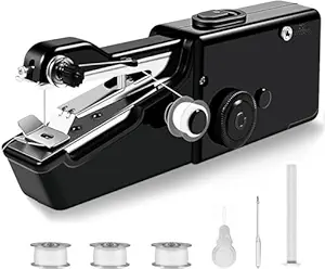 Nik case Wireless Handheld Sewing Machines, Electric Sewing Machines, Portable Sewing Machine for Various Fabrics, Tool Kit for Clothing Repair and Sewing Crafts (Black) Battery Not Included