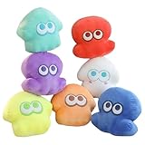 RoastMeタコ枕クッション 子供用 漫画ぬいぐるみ おもちゃ イカぬいぐるみ枕 食料品周辺 柔らかい かわいいギフト装飾 ギフトルーム装飾 柔らかいソファ枕 かわいい食料品 ファッション 子供用 クリスマスギフト ブルー (オレンジ+レイクブルー+イエロー+ホワイト+パープル+レッド+ダークブルー) [並行輸入品]
