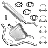 Ferroz Schalldämpferset Mitteltopf + Auspuff-Endtopf + Montagesatz